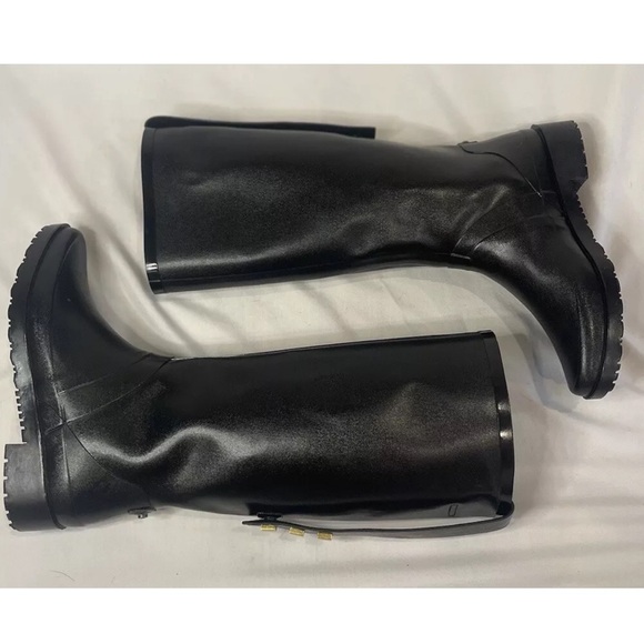 Stuart Weitzman Womens Griffin Rainboots Square Stud Adjustable Strap Sz 8 - Picture 6 of 8